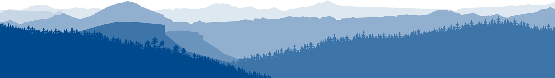 Blue illustration of Durango mountainscape