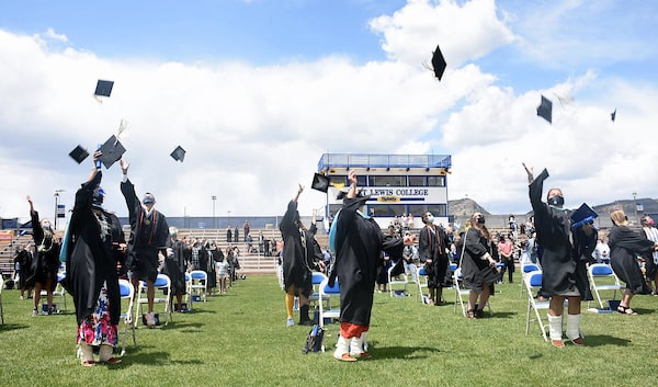 FLC graduates throw caps in the air at commencement