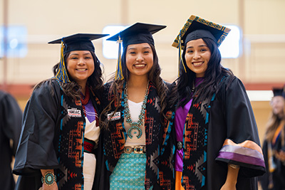 Native American students at graduation